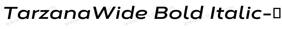 TarzanaWide Bold Italic字体转换